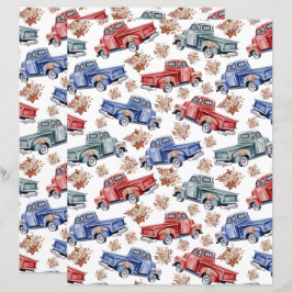 Vintage Trucks Scrapbook Paper