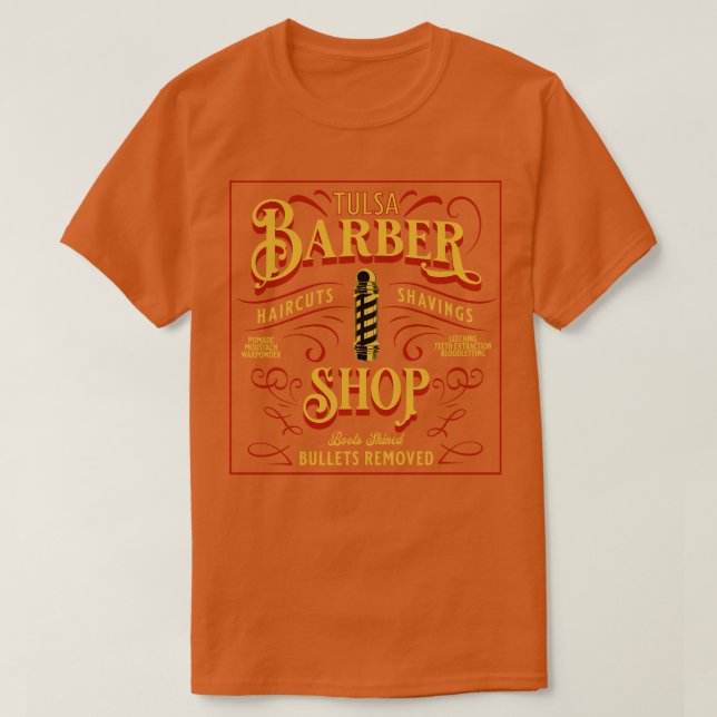 Vintage Tulsa Barber Compra Camisa (Frente do Design)