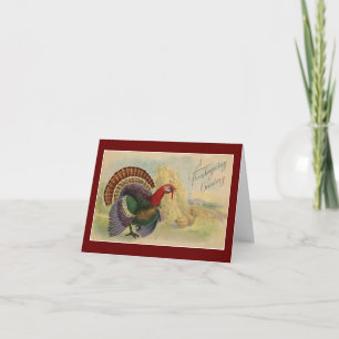 Vintage Turquia - Cartão de Saudação de Ação de Gr