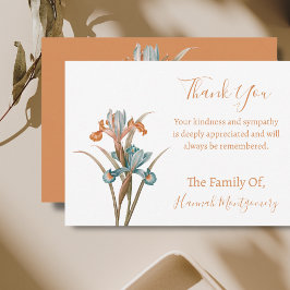 Vintage Turquoise Simpatia Floral Obrigado Cartões