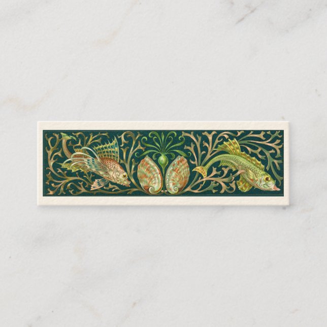 Vintage Twin Fishes Cartão de visita (Frente)