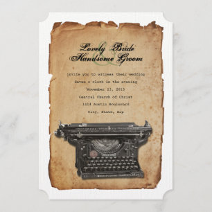 Vintage TypeWrite Convite para Casamento