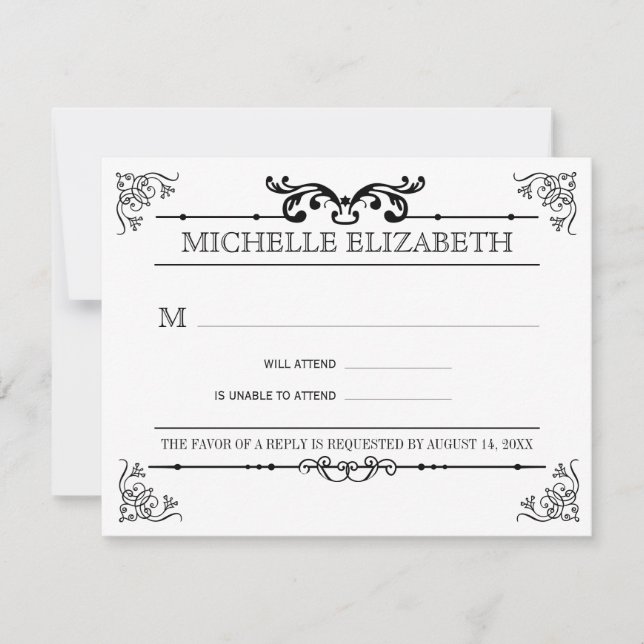 Vintage Typografia Bar-Bat Mitzvah Resposta (Frente)