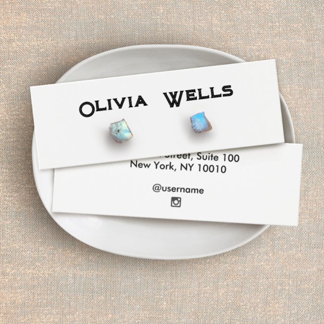 Vintage Typograpy Stud Earring Display Card (Criador carregado)