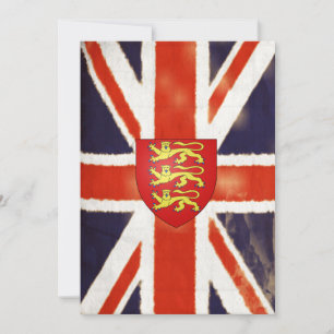 Vintage Union Jack Com Casaco De Convites De Armas