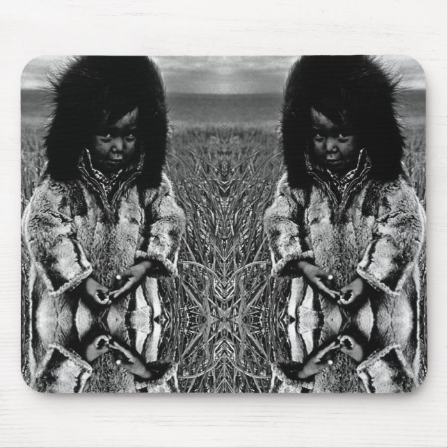 Vintage USA Alaska eskimo boy Mouse Pad (Frente)