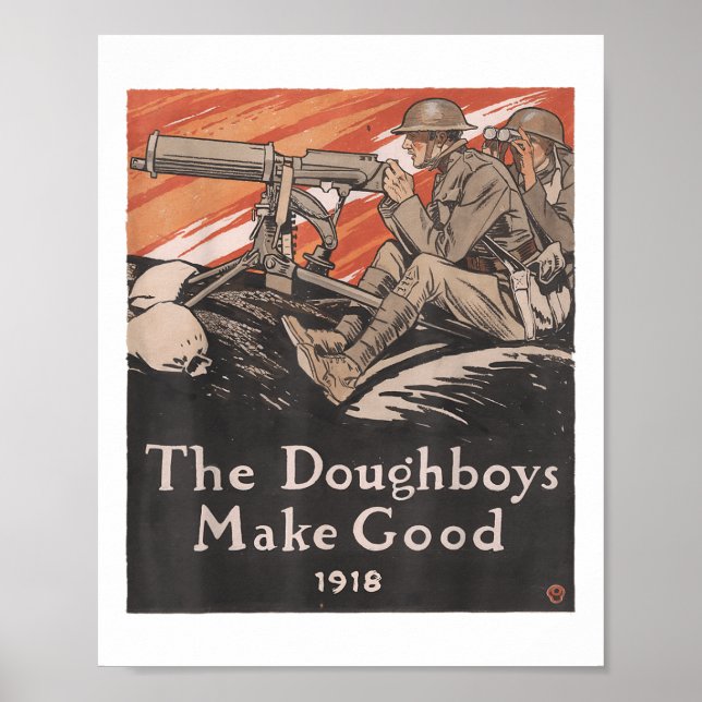 Vintage USA Propaganda Poster do Exército dos Esta (Frente)