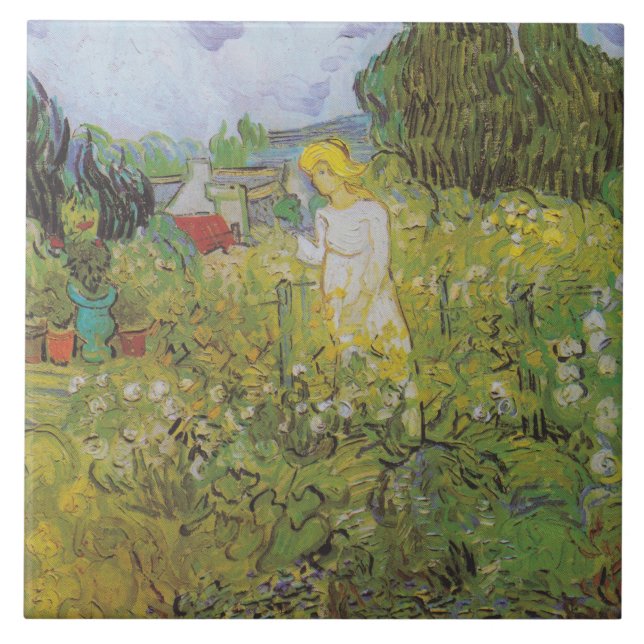 Vintage Van Gogh Marguerite Gachet no Jardim (Frente)