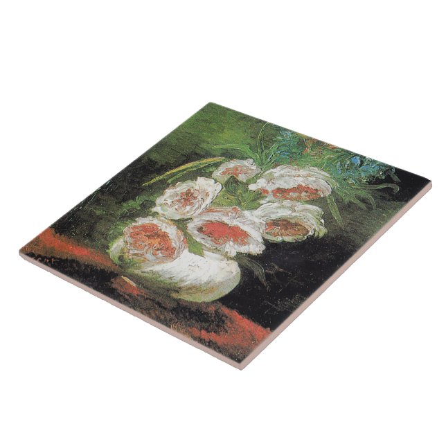 Vintage Van Gogh Vase of Peonies (Lateral)