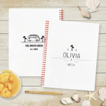 Vintage Van Life Black and White Surfer Road Trip