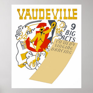 Vintage Vaudeville Show Poster