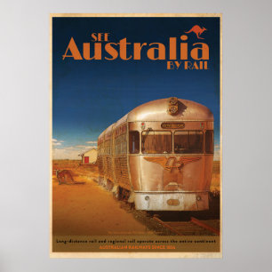 Vintage Vê Austrália Por Poster de viagens Ferro