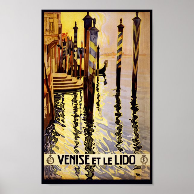Vintage Venice Travel Poster (Frente)