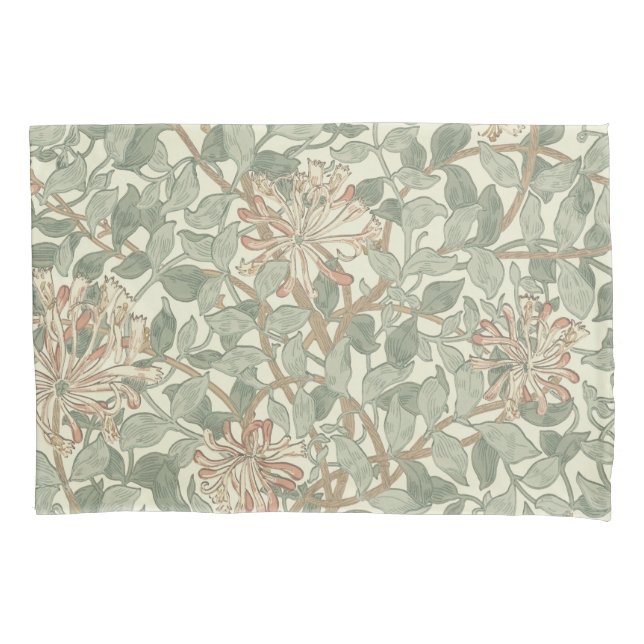 Vintage Verde Suave William Morris Honeysuckle (Frente)