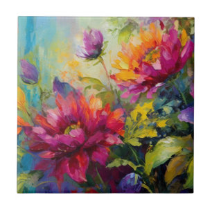 Vintage Vibrant Floral Painting