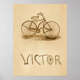 Vintage Victor Safety Bicycle Ad Art Poster