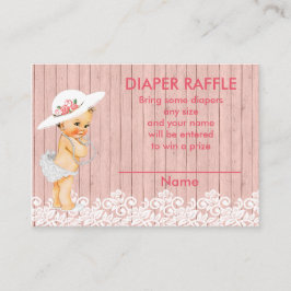 Vintage Victorian Chá de fraldas Raffle Inserção