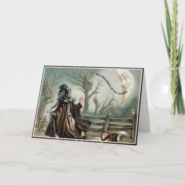 Vintage Victorian complementa o cartão de Natal (Frente)