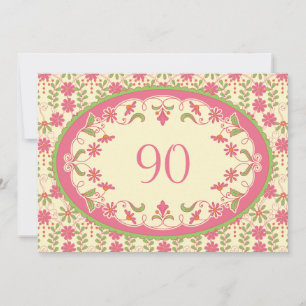 Vintage Victorian Daisy Birthday Convite