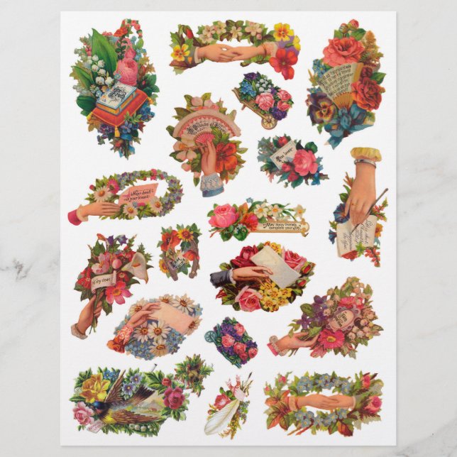 Vintage Victorian Era Scrapbook Whimsisisies (Frente)