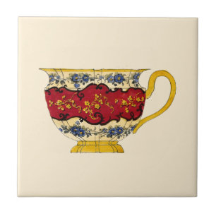 Vintage Victorian Era Tea Cup Design Art