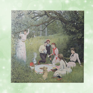 Vintage Victorian Family Picnic Woods