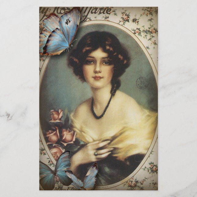 vintage victorian floral retro paris (Frente)
