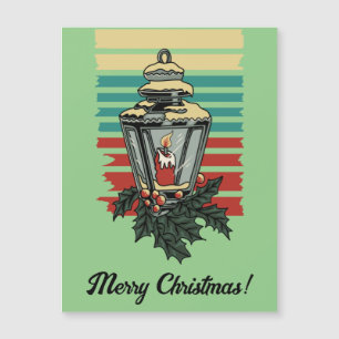 Vintage Victorian Holly Decorted Street Lamp