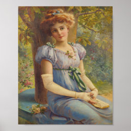 Vintage Victorian Lady Portrait Art Poster