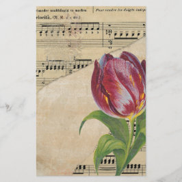Vintage Victorian Music Romance Tulips