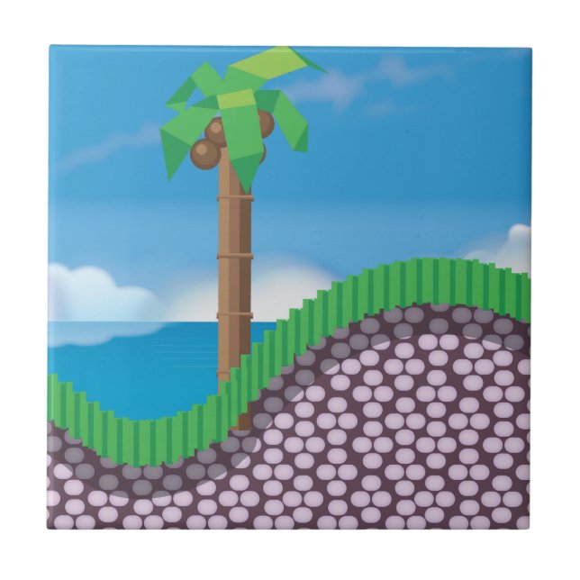 Vintage Video Game Palm Trees. (Frente)