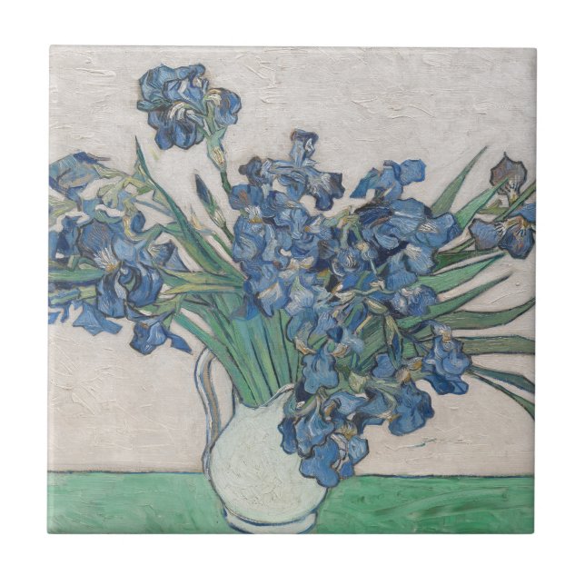 Vintage Vincent Van Gogh Painting Irises (Frente)