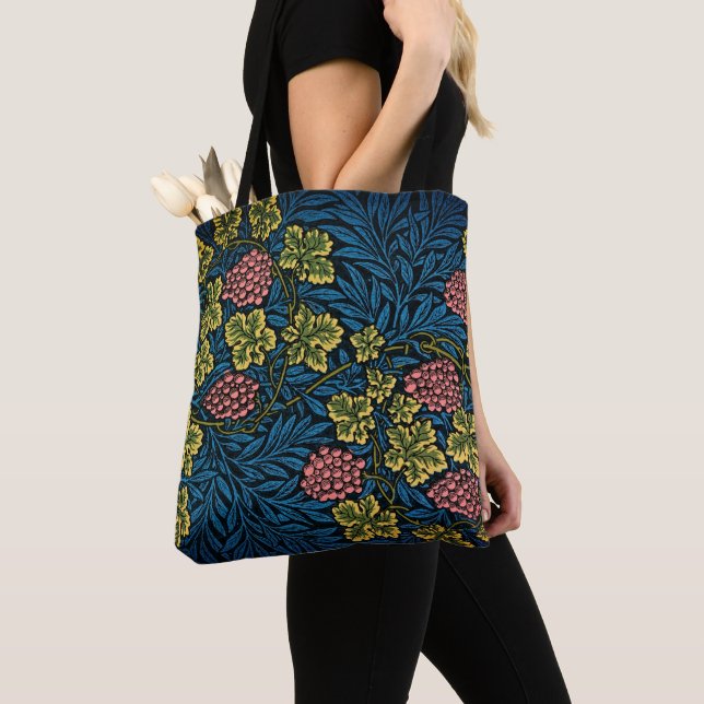 Vintage Vine Elegance Tote Bag (Close Up)