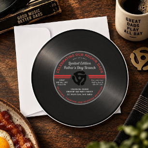 Vintage Vinyl Record Day Brunch Invitation