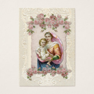 Vintage Virgem Religiosa Mary Funeral Católica