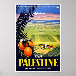 Vintage Visite Palestina Viagem Classic Poster