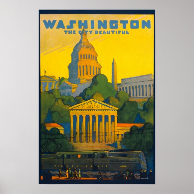 Vintage Washington Poster (Frente)
