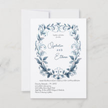 Vintage Watercolor Convite para Casamento Floral