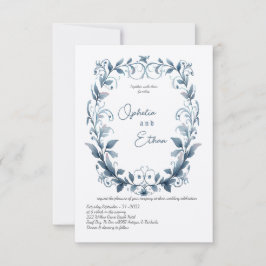 Vintage Watercolor Convite para Casamento Floral
