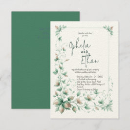 Vintage Watercolor Convite para Casamento Floral