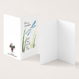 Vintage Watercolor Dragonfly Sempre Lembrar texto