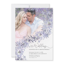 Vintage Watercolor Foto Floral Casamento Convite
