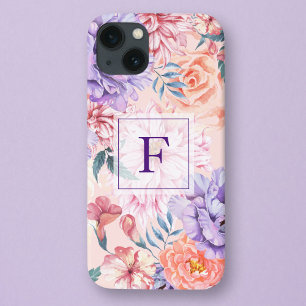 Vintage Watercolor Monograma Floral