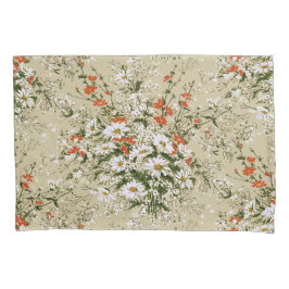 Vintage Watercolor Wildflower Daisy Buquê Beige