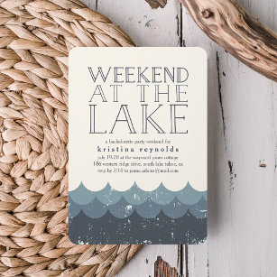 Vintage Waves Lake Weekend Convite Getaway