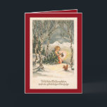 Vintage Weihnachten - Cartão de Saudação Alemão<br><div class="desc">Linda ilustração de um cartão de Natal alemão Vintage. Wunderschöne Weihnachstkarte mit "Frohe Weihnachten und die besten Wünsche fürs neue Jahr". Você pode personalizar o cartão, substituir o texto clicando no botão "Editar Design". Mit dem "Edit Design" Knopf kann man den Text ändern. Localize mais itens correspondentes na loja ingeinc.com....</div>