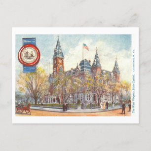 Vintage West Virginia Capitol com cartão postal