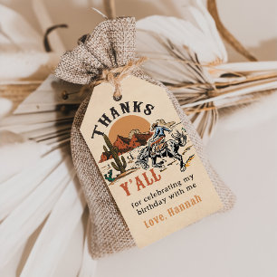 Vintage Western Cowboy Rodeo Bastão - Etiquetas de