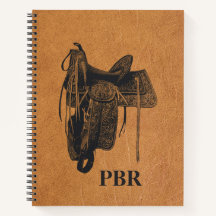 Vintage Western Horse Saddle Monograma Sketch