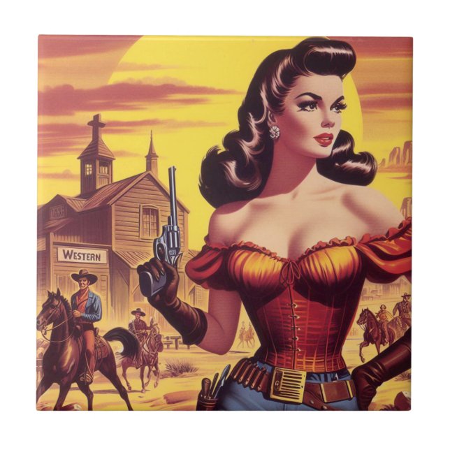 Vintage Western Pin-up (Frente)